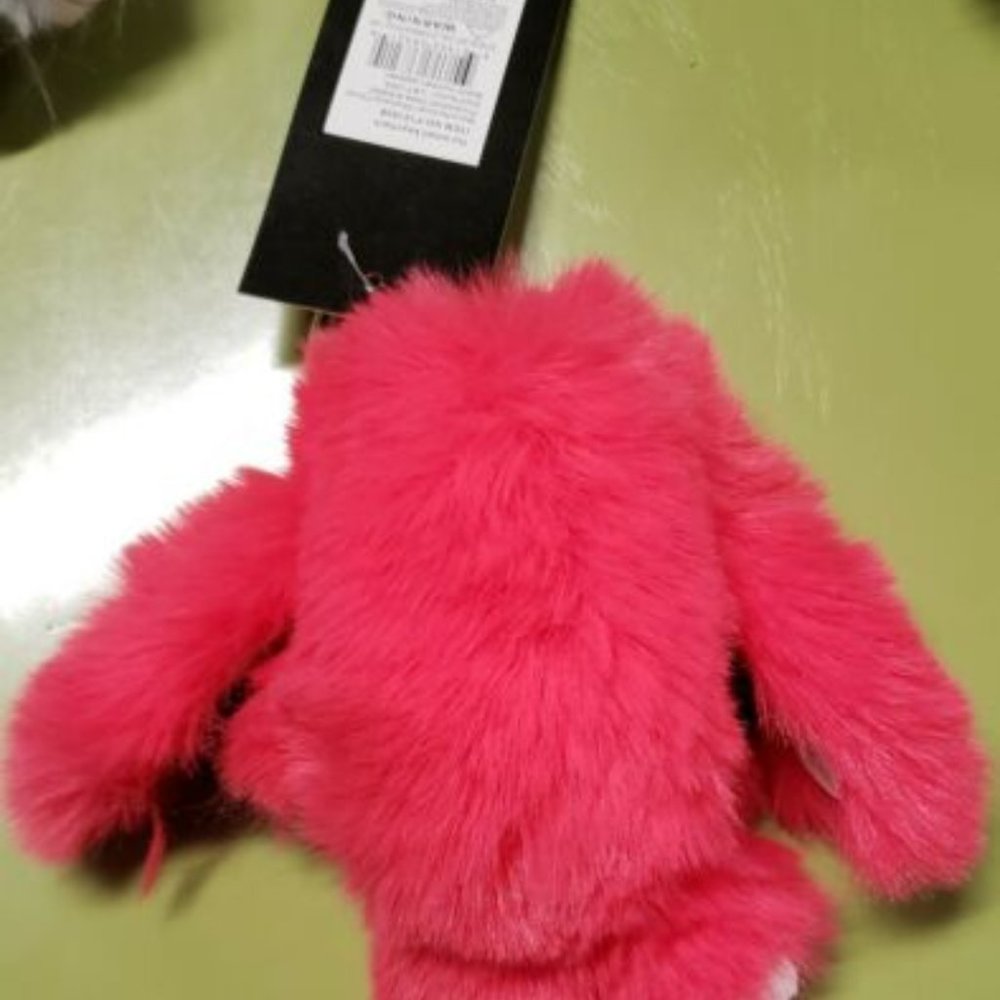 Furry Bunny Rabbit Plush Keychain - Picture 4 of 7